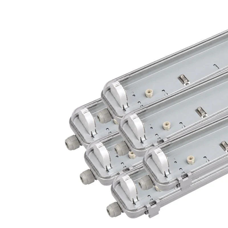 Réglette étanche 150 cm pour 1 Tube LED T8 IP65 (Boitier vide) - Pack de 6