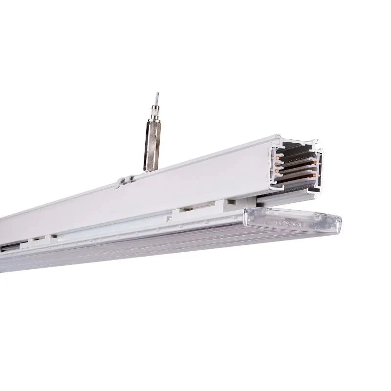 Spot Linéaire LED sur Rail Triphasé 150cm Blanc - Puissance Ajustable