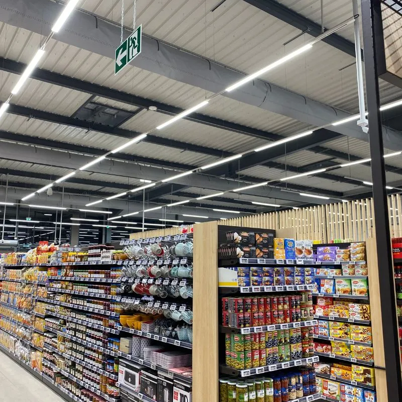 Spot Linéaire LED sur Rail Triphasé 150cm Noir - Puissance Ajustable