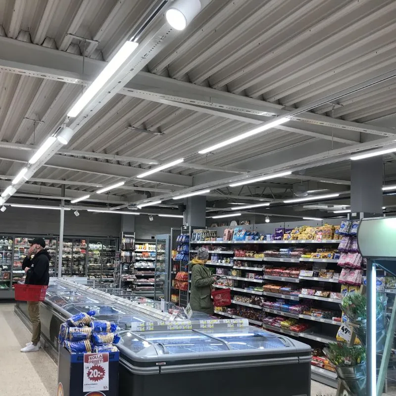 Spot Linéaire LED sur Rail Triphasé 60cm Blanc - Puissance Ajustable