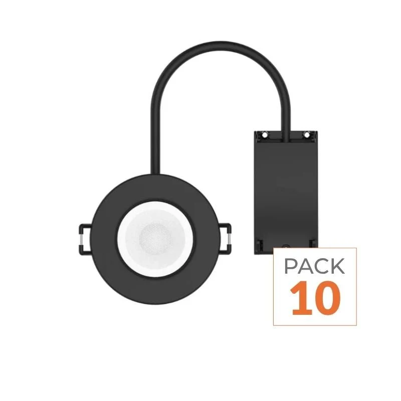 Spot Encastrable 6W Dimmable CCT IP65 NOIR - 3000K/4000K/6500K - Pack de 10