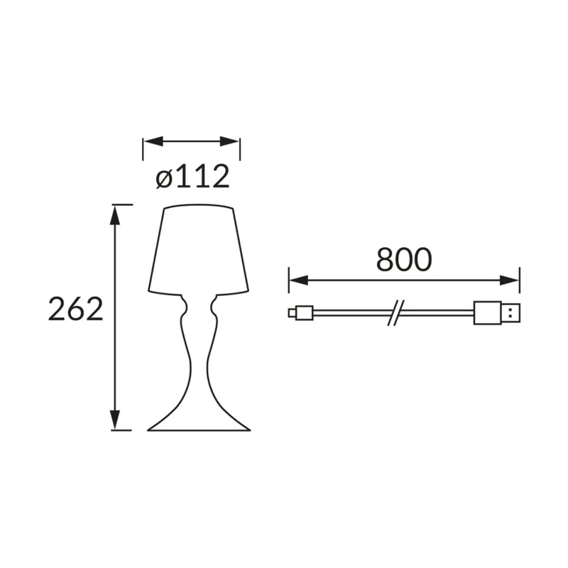 Lampe à Poser LED 2W Noire CCT et Lumière Variable - 3000K/4000K/6500K
