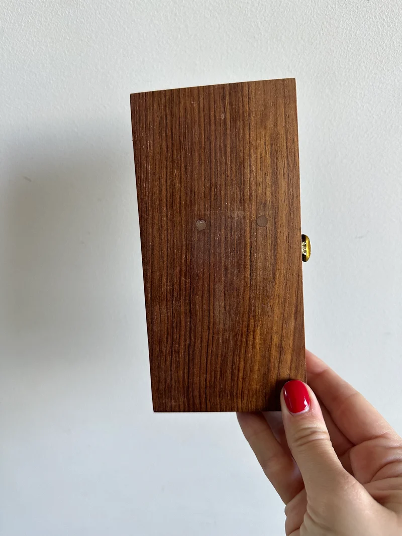 Ensemble loupe et coupe-papier en bois et laiton