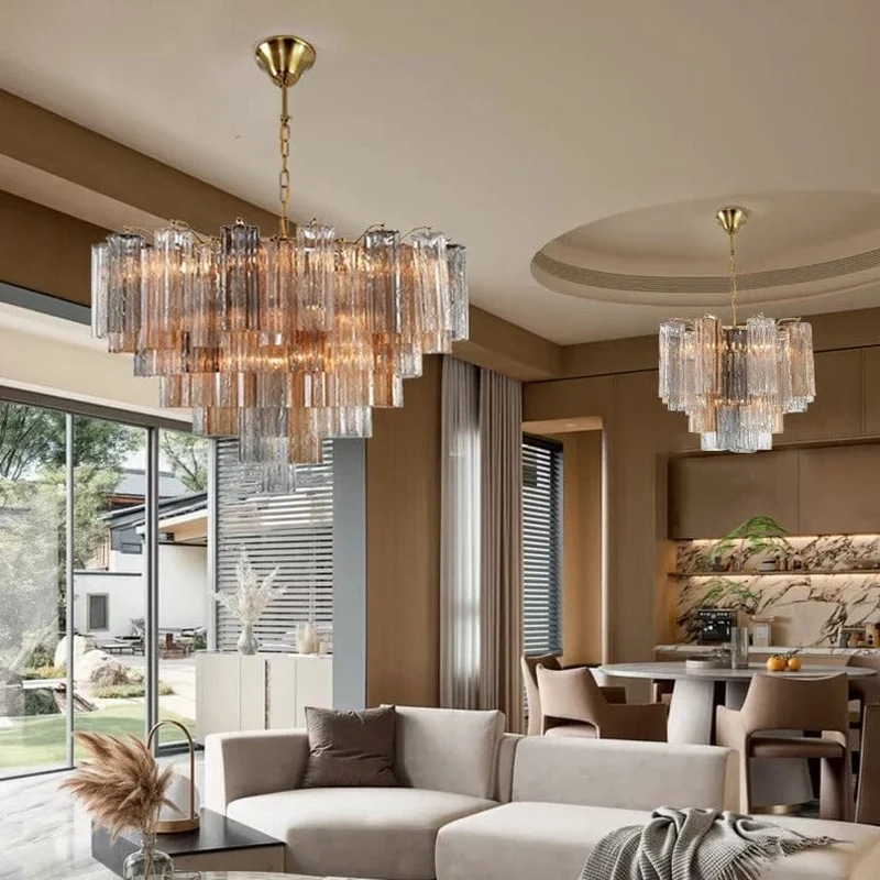Lustre Design en Verre pour Salon