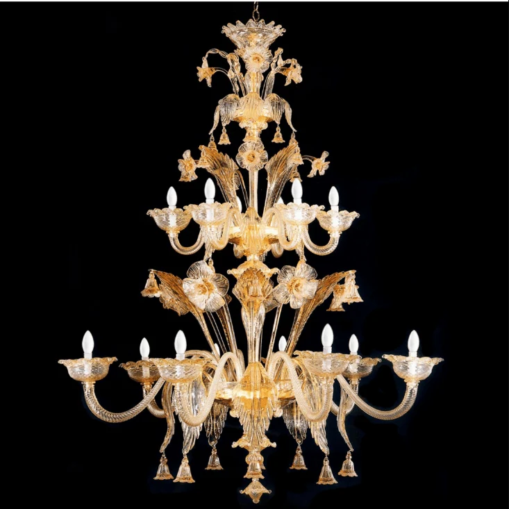 Chandelier lustre en verre
