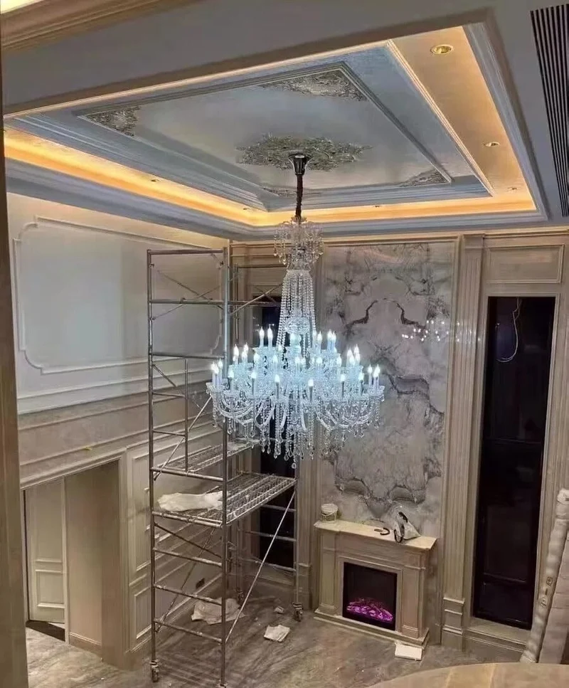 Grand Lustre Chic Cristal Baroque