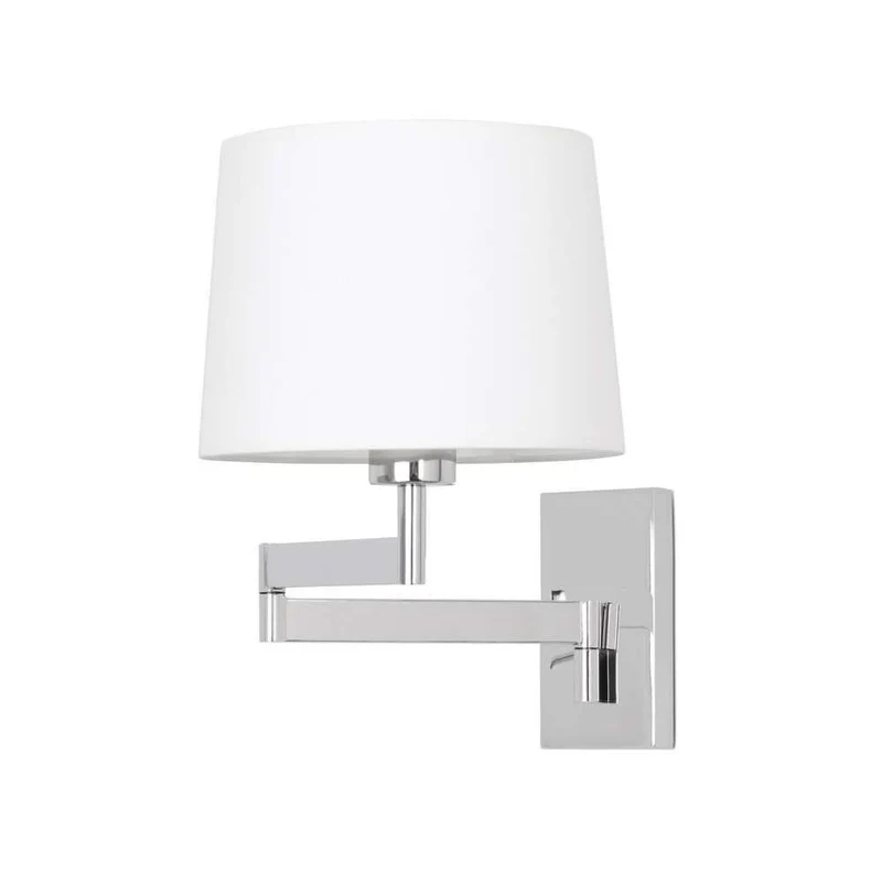 Applique chevet articulée ARTIS chrome abat-jour blanc