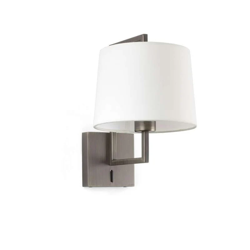Applique de chevet FRAME or vieilli avec abat-jour blanc