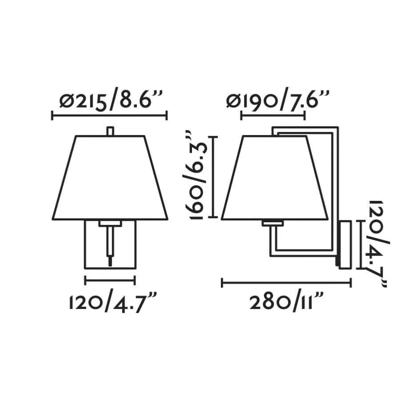 Applique de chevet FRAME or vieilli avec abat-jour blanc