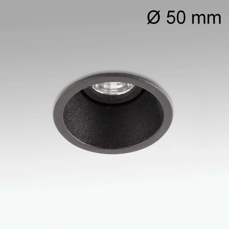 Mini spot encastrable orientable FOX Ø 50 mm LED 5W noir