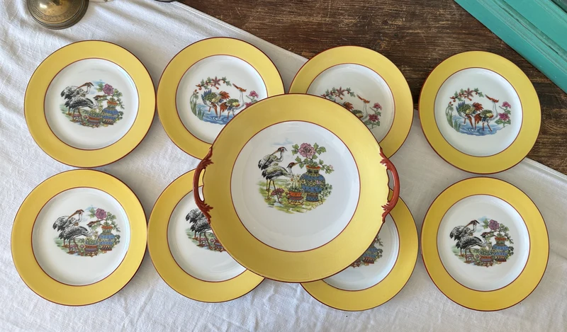 Service à dessert en porcelaine de Limoges SCD