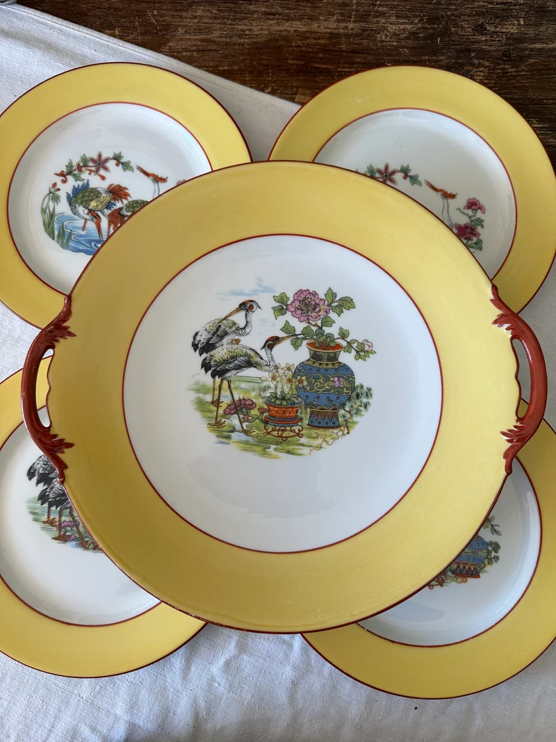 Service à dessert en porcelaine de Limoges SCD