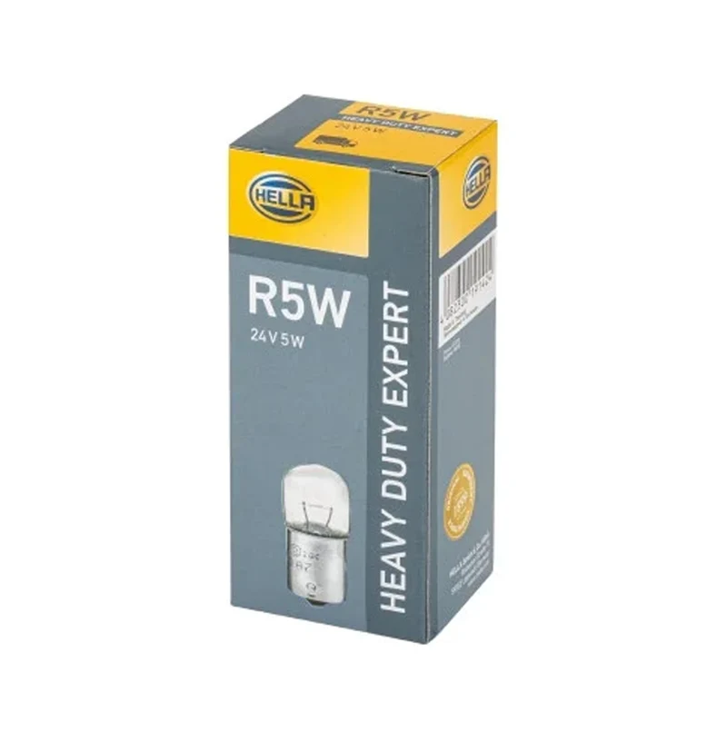 Hella Heavy Duty 24v 5w Petites ampoules de feu arrière simples / BA15S / Paquet de 10