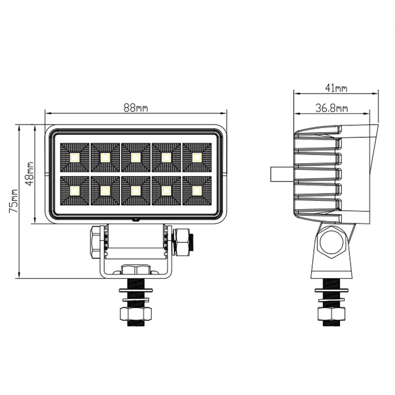 Lampe de travail LED compacte / Faisceau large de 1600 lumens