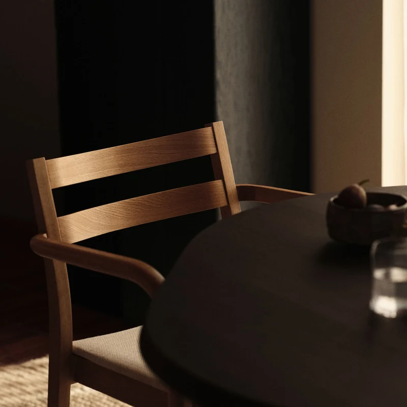 Ferm Living Boda Dining Chair with Arms Staple