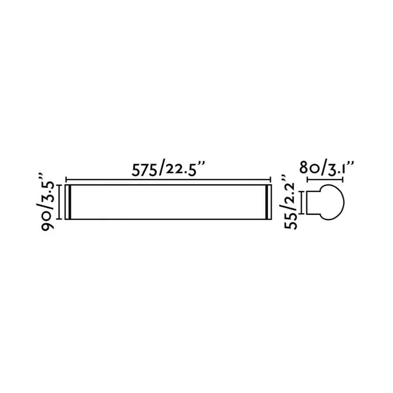 Réglette LED salle de bain DANUBIO 575 chrome