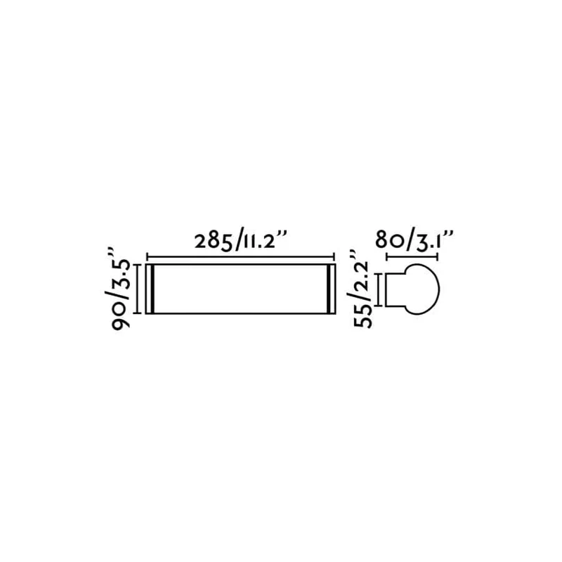 Réglette LED salle de bain DANUBIO 285 bronze