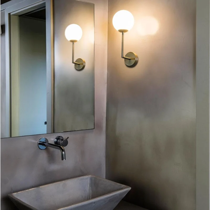 Applique murale salle de bain GALA or satin