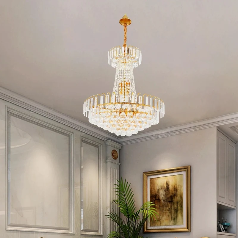 Suspension cristal chic pour grand salon