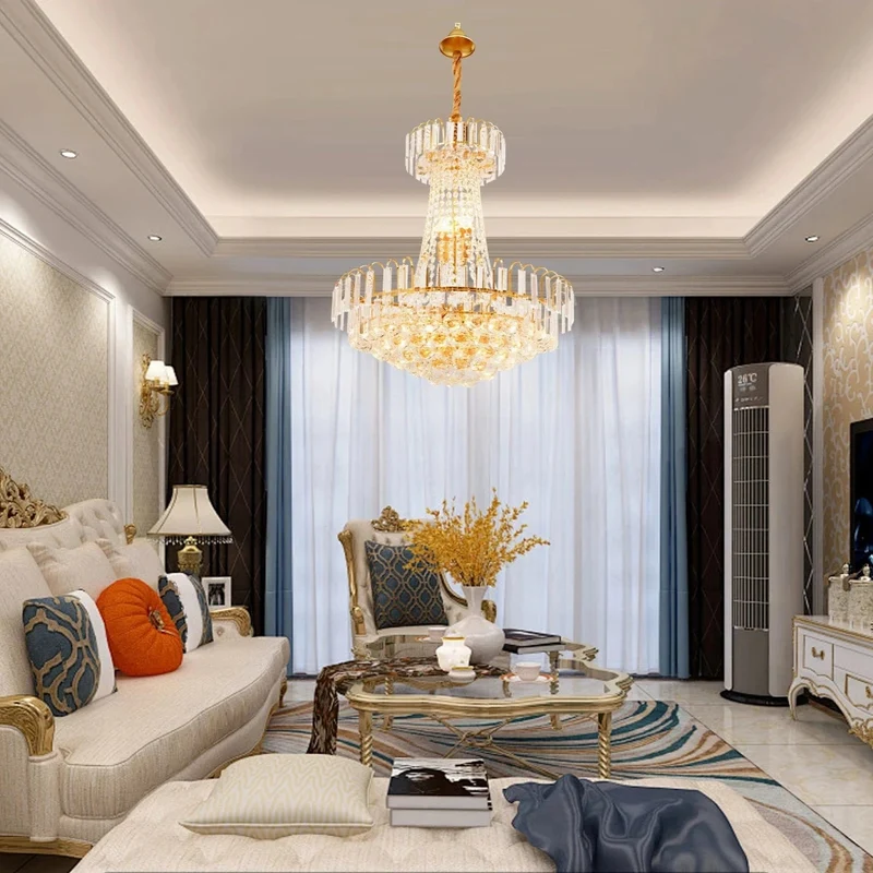 Suspension cristal chic pour grand salon