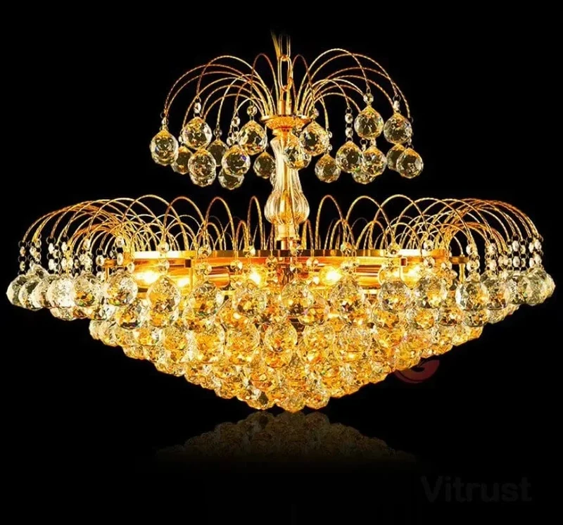 Lustre en cristal pour restaurant