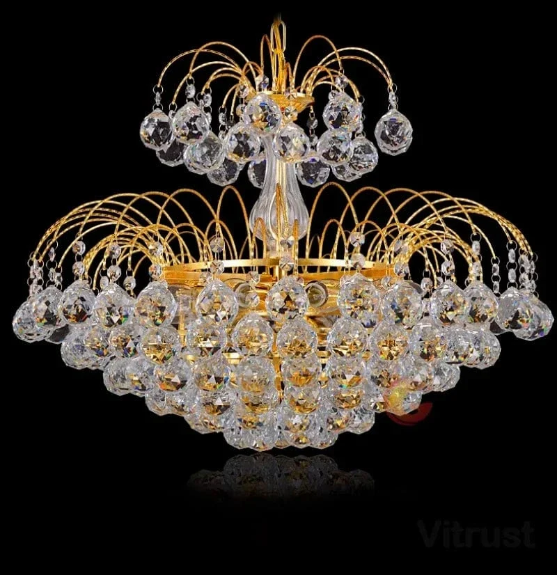 Lustre en cristal pour restaurant