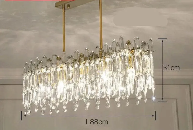 Lustre Contemporain en Cristal Luxe