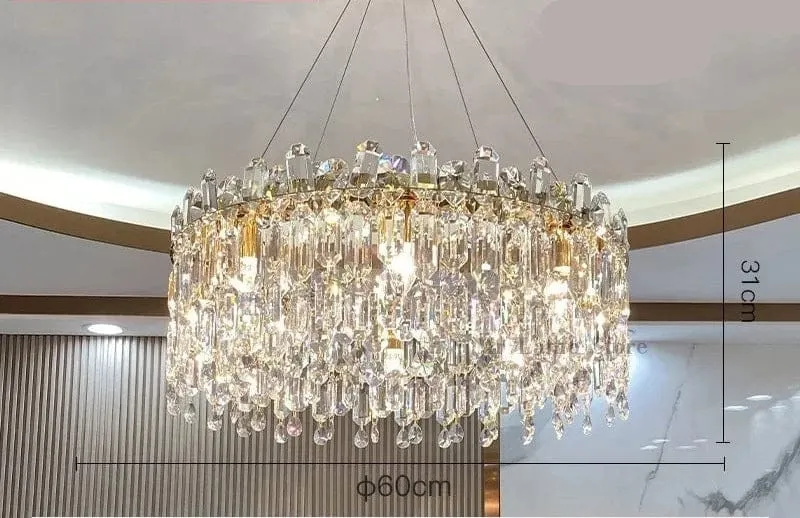 Lustre Contemporain en Cristal Luxe