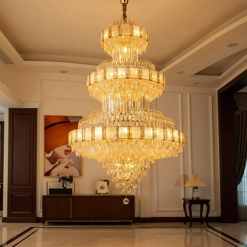 Grand Lustre en Verre Luxe