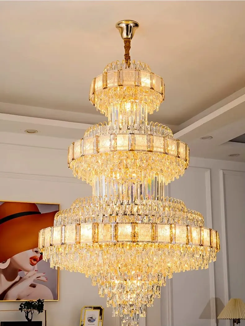 Grand Lustre en Verre Luxe