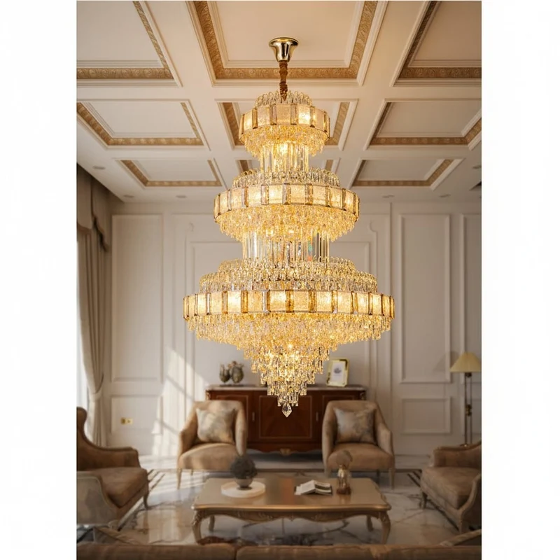 Grand Lustre en Verre Luxe