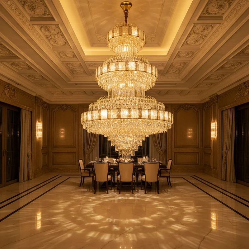 Grand Lustre en Verre Luxe