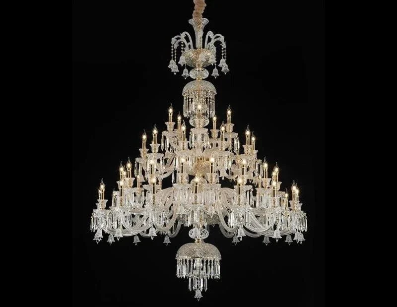 Lustre Chandelier en Cristal Transparent