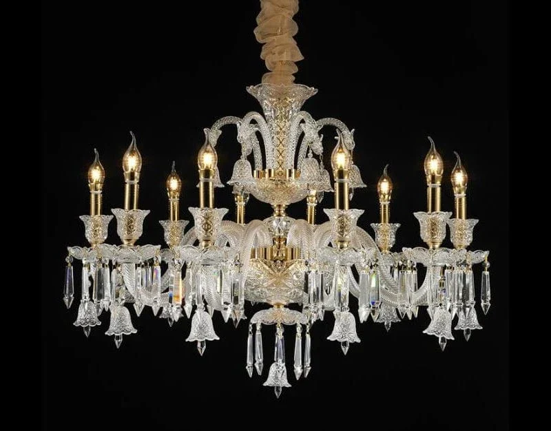 Lustre Chandelier en Cristal Transparent