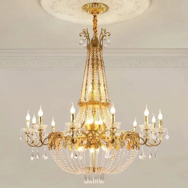 Lustre Chandelier en Laiton