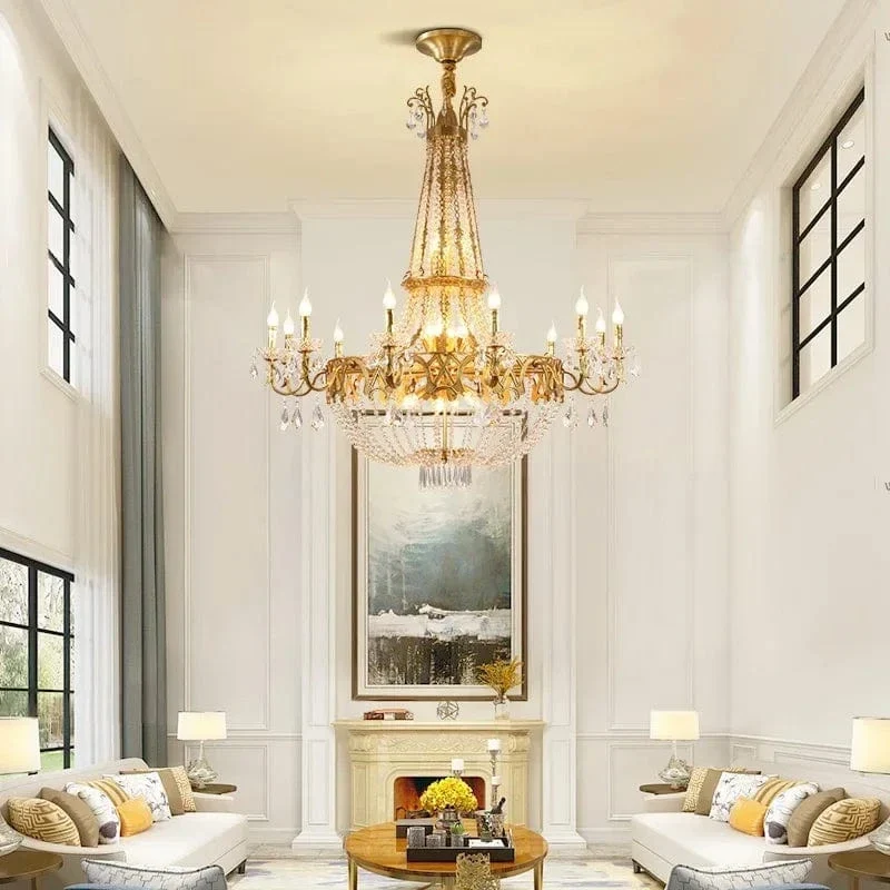 Lustre Chandelier en Laiton