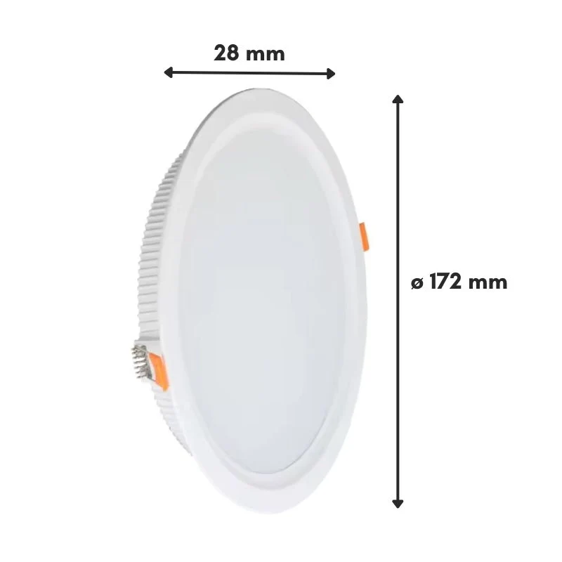 Spot LED Encastrable Plat Étanche 20W BLANC Transformateur Intégré