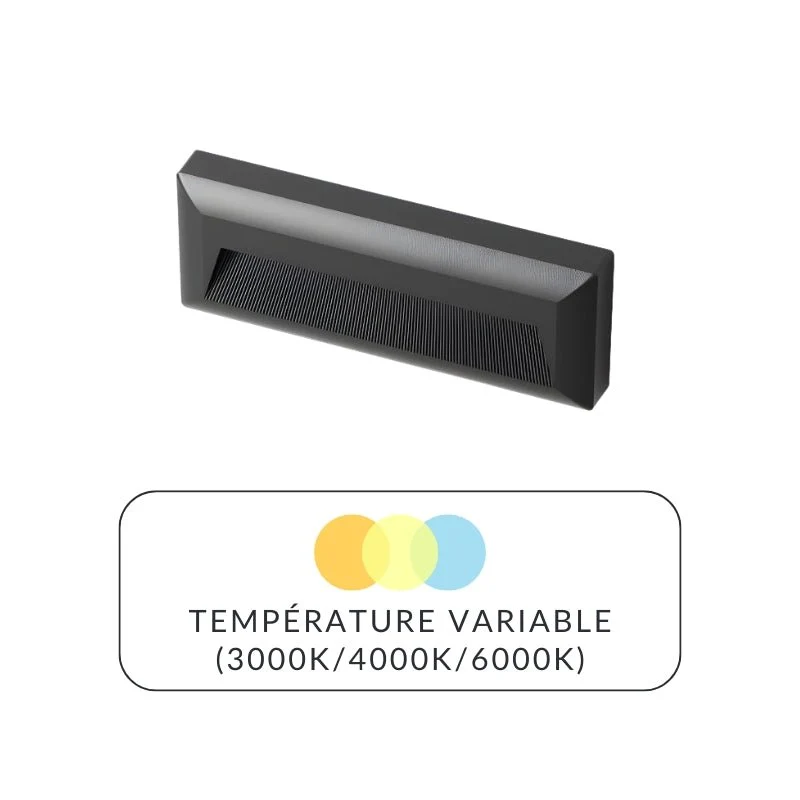 Balise LED Saillie CCT Étanche 5W NOIRE - 3000K/4000K/6500K