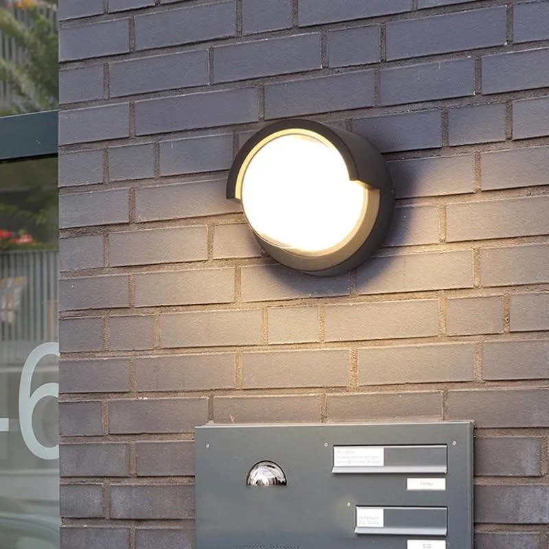 Applique Murale LED 15W Noire Ronde IP65 avec Cache - Pack de 4