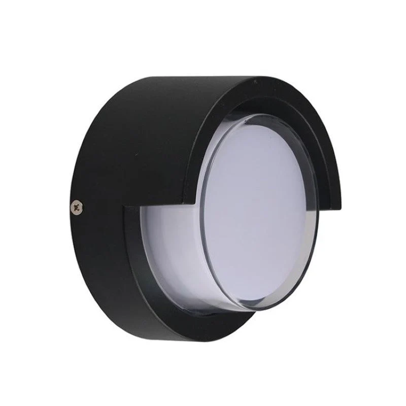 Applique Murale LED 15W Noire Ronde IP65 avec Cache - Pack de 4