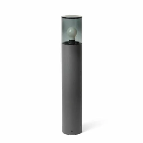 Borne extérieure KILA verre fumé H700 mm – borne lumineuse gris foncé au design élégant