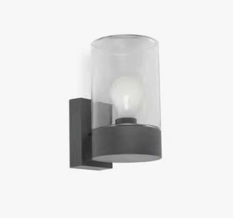 Applique murale extérieure KILA – Aluminium anthracite avec verre transparent