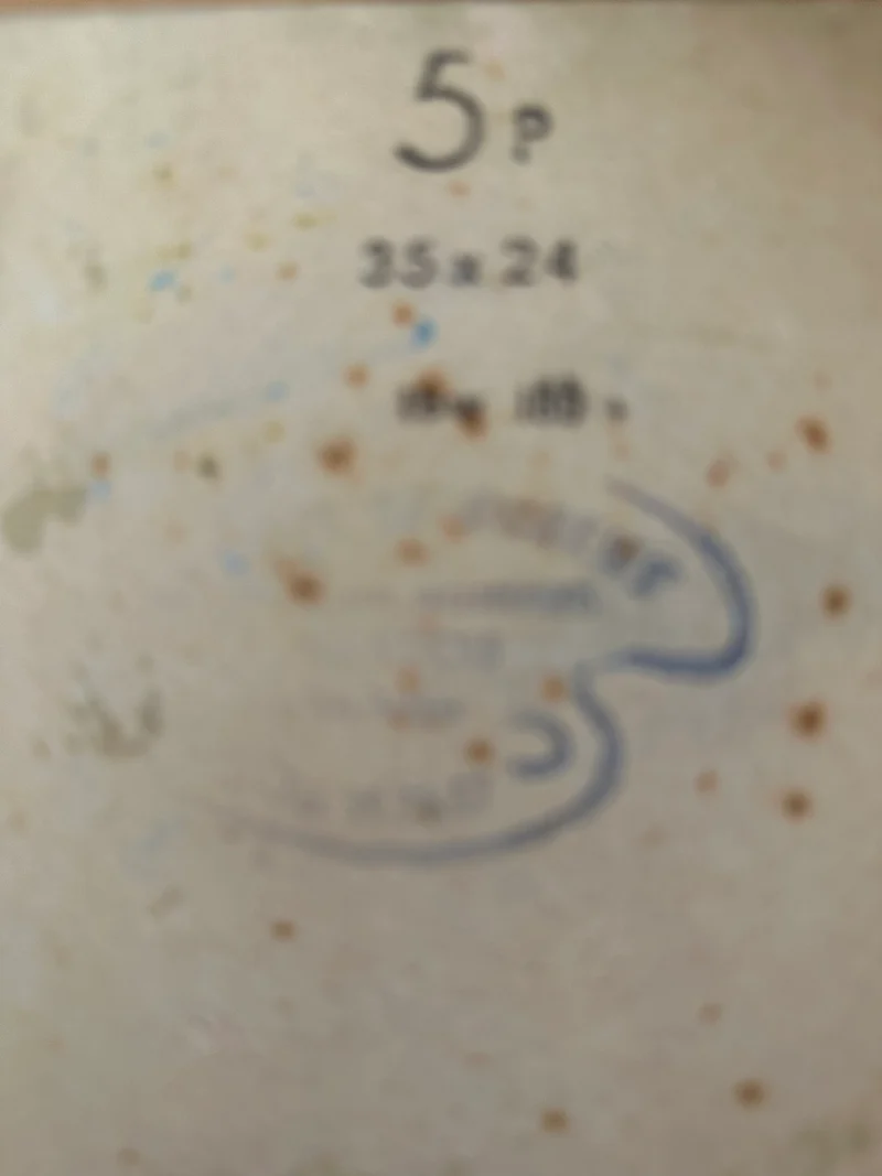 Peinture signée encadrée roses et muguet fond vert