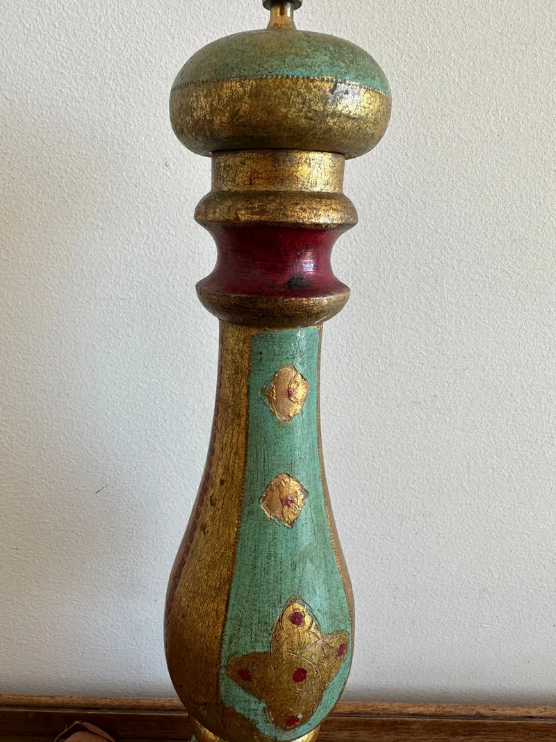Moulin à poivre en bois motifs florentins