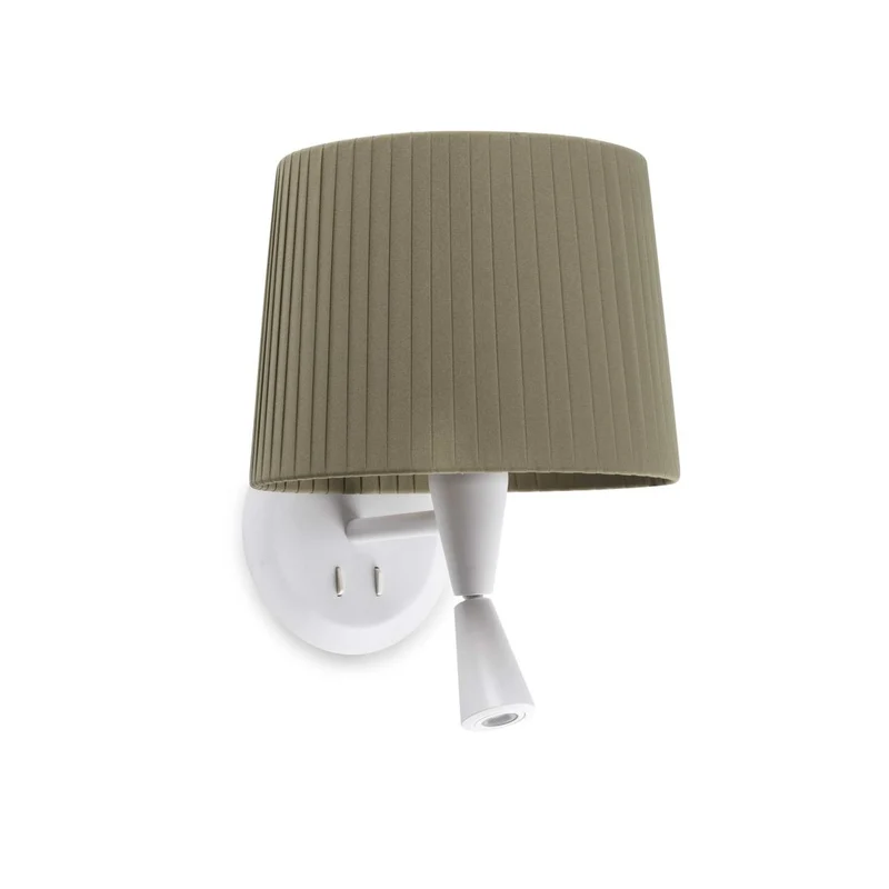 Applique de chevet avec liseuse SAMBA blanc/vert