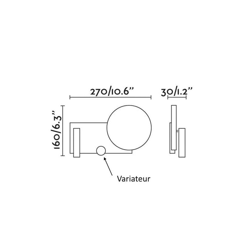 Applique liseuse LED KLEE