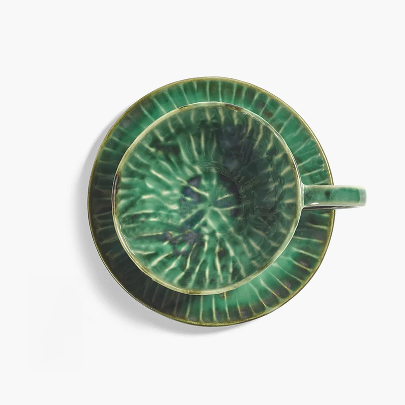 Serax Verde Lanza Cappuccino Cup Saucer - Set of 2