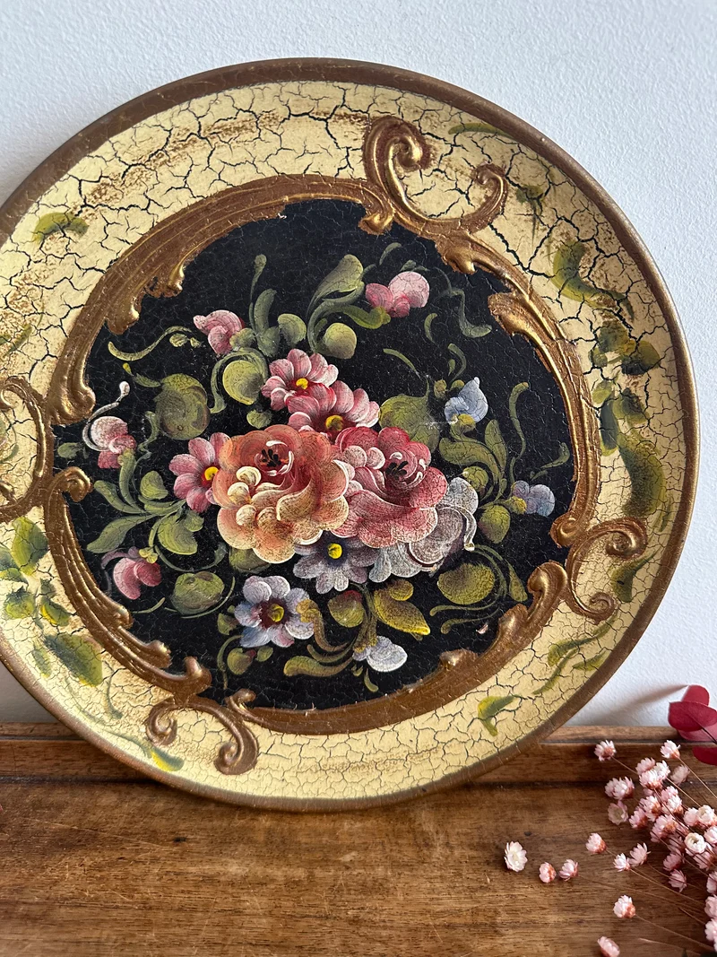 Assiette en terre cuite décoration italienne peinte à la main