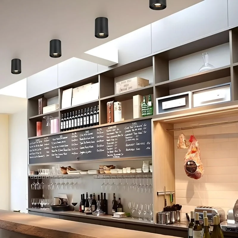 Spot Plafond en Saillie Noir IP54 pour Ampoule GU10