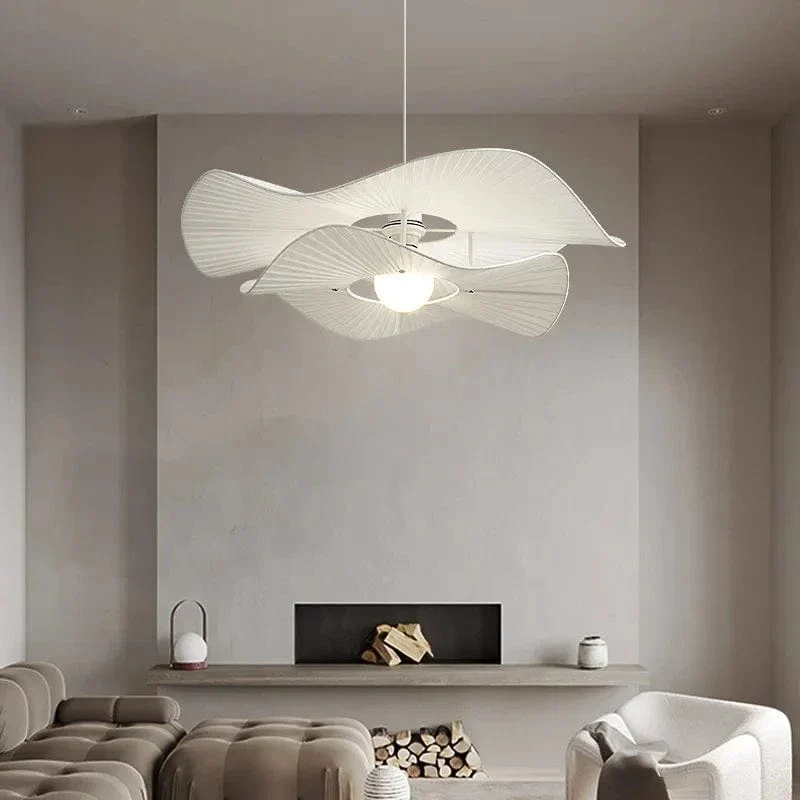 Grande Suspension Blanche Salon